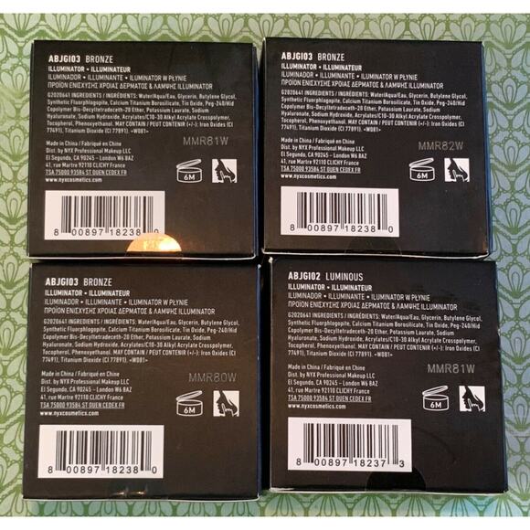 NYX (x4) A Bit Jelly Gel Illuminator:  Luminous & 3x Bronze- Professional Makeup - Picture 6 of 7